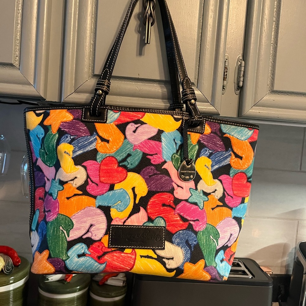 Dooney & Bourke Wonder Duck Multi Color/Pink/Purple:Blue/Black  Large Tote Bag